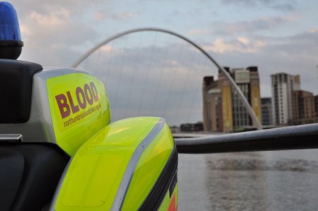 Photo of Northumbria Blood Bike on Newcastle Quayside