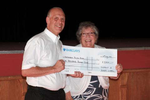 Photograph of Peter Robertson and Chairwoman Margaret Compton