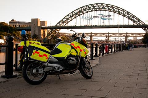  Photo of Blood Bike "Bamburgh" at Newcastle Quayside.