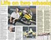 Thumbnail picture of Sunderland Echo article, Life on two wheels